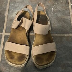 Steve Madden Beige Espadrille Sandals